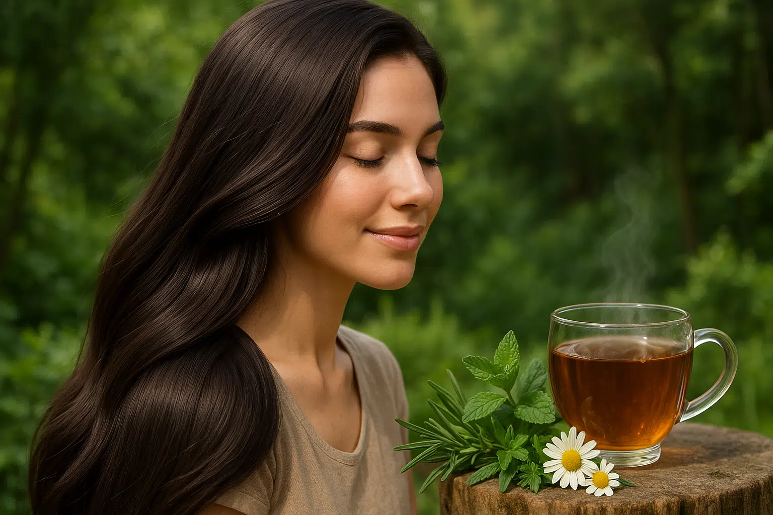Cabello Radiante con Té Milagroso